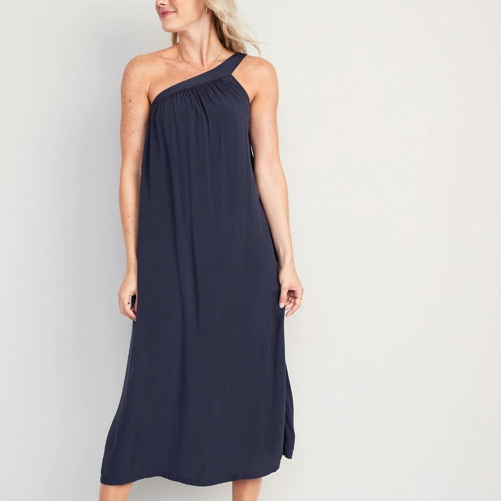 Old Navy One-Shoulder Midi Shift Dress for Women New